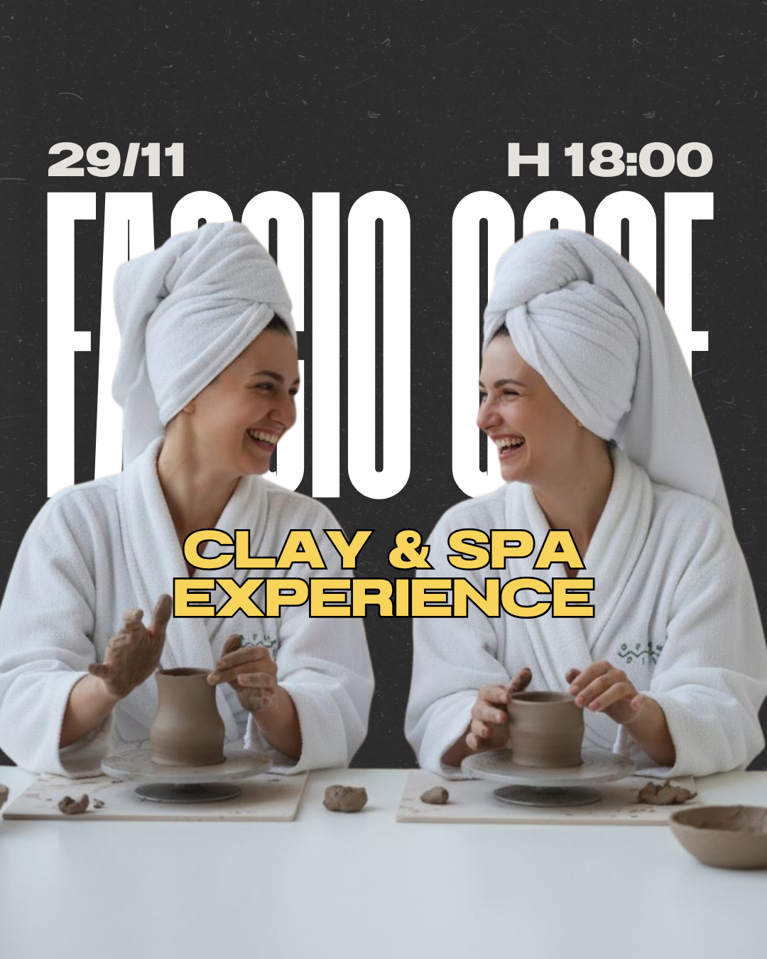 Sabato 29/11 ore 18.00 - Clay & Spa Experience alle Stufe di San Germano